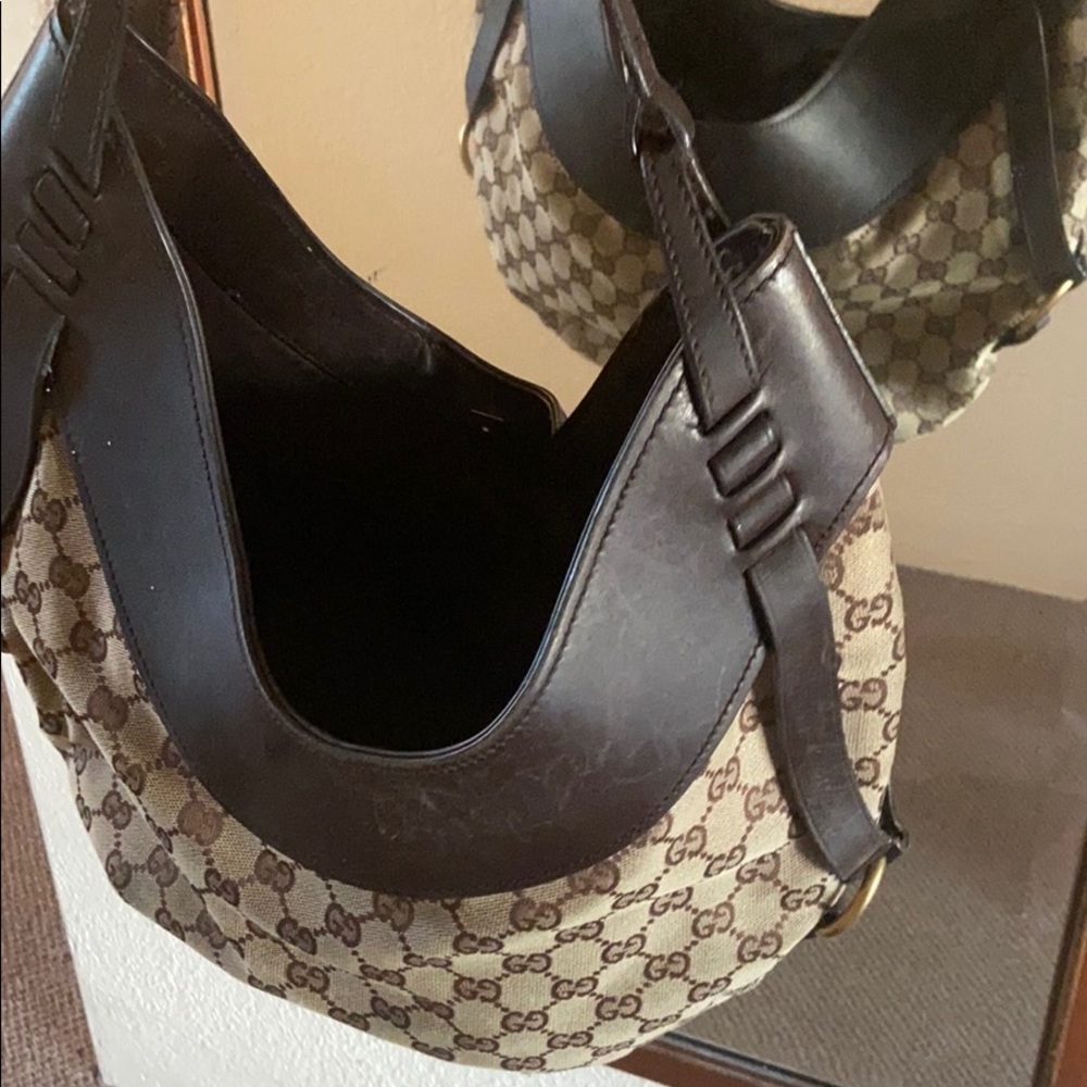 Gucci brown leather large hobo